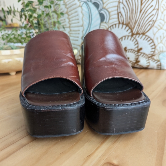 Brown Jeffrey Campbell Concert Platform Slide Sandal - Size 8.5 - Picture 7 of 11